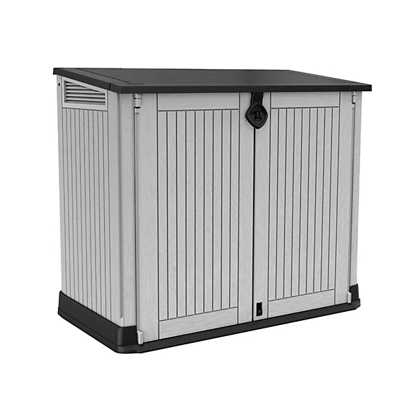 Keter Store-It-Out Midi 880L Grey Resin Outdoor Bin & Garden Storage Box – 132×71.5 cm