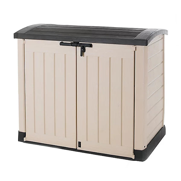 Keter Store-It-Out ARC 1200L Beige & Brown Outdoor Garden Storage Box with Double Doors
