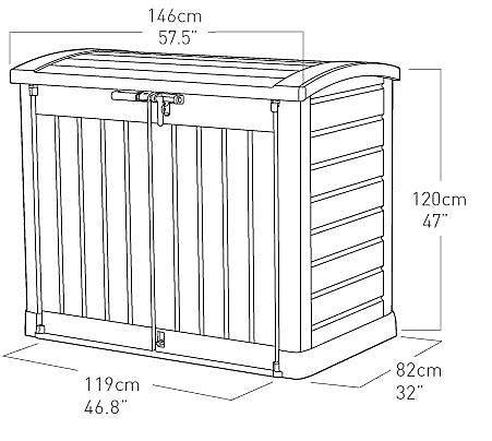 Keter Store-It-Out ARC 1200L Beige & Brown Outdoor Garden Storage Box with Double Doors