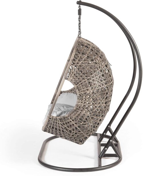 Triple Hanging Cocoon Egg Chair - Grey Cushions - Image 3