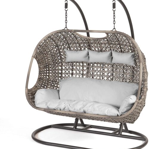 Triple Hanging Cocoon Egg Chair - Grey Cushions
