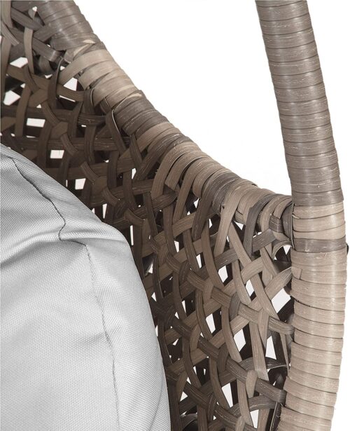 Triple Hanging Cocoon Egg Chair - Grey Cushions - Image 4