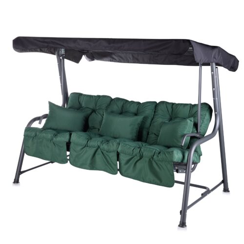 Alfresia Turin 3 Seater Reclining Garden Swing Seat | Classic Cushions - Image 6