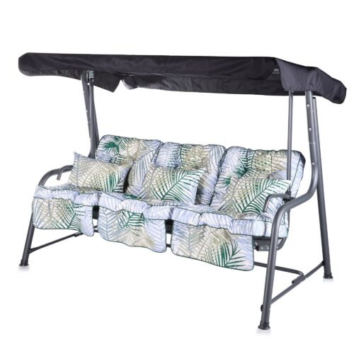 Alfresia Turin 3 Seater Reclining Garden Swing Seat | Classic Cushions - Image 5