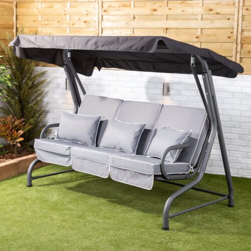 Alfresia Roma 3 Seater Garden Swing Seat | Luxury Cushions - Image 4