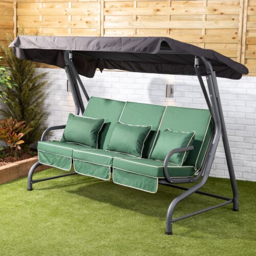 Alfresia Roma 3 Seater Garden Swing Seat | Luxury Cushions - Image 3