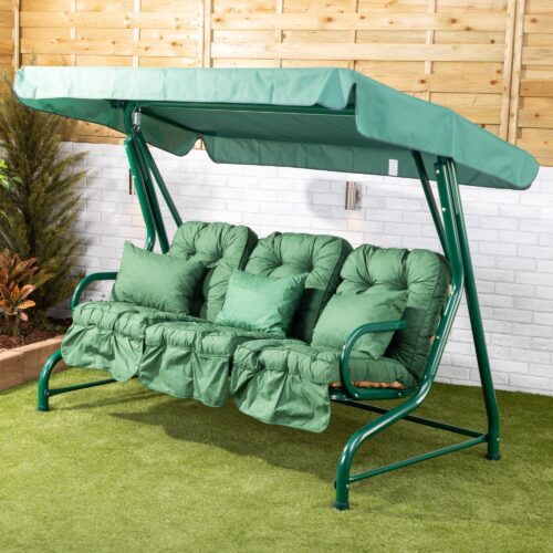 Alfresia Roma 3 Seater Garden Swing Seat | Classic Cushions - Image 12