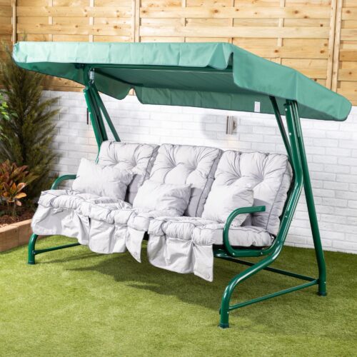 Alfresia Roma 3 Seater Garden Swing Seat | Classic Cushions - Image 7