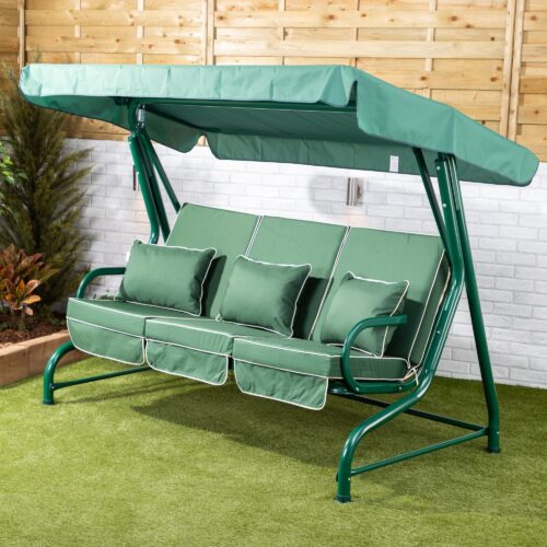 Alfresia Roma 3 Seater Garden Swing Seat | Luxury Cushions - Image 7