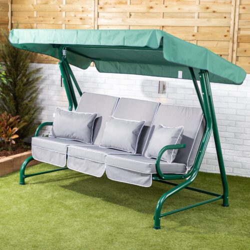 Alfresia Roma 3 Seater Garden Swing Seat | Luxury Cushions - Image 8