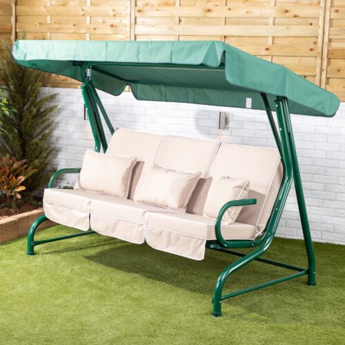 Alfresia Roma 3 Seater Garden Swing Seat | Luxury Cushions - Image 6