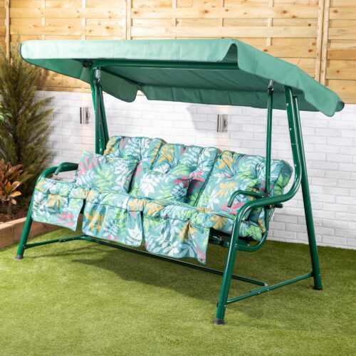 Alfresia Turin 3 Seater Reclining Garden Swing Seat | Classic Cushions - Image 8