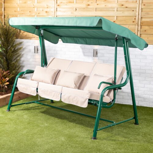 Alfresia Turin 3 Seater Reclining Garden Swing Seat | Luxury Cushions - Image 7