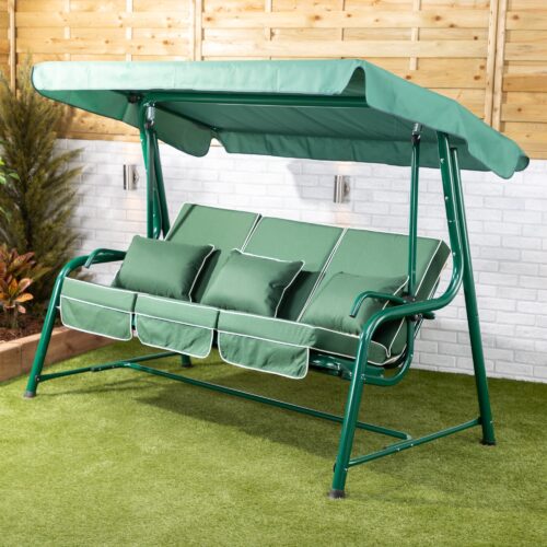 Alfresia Turin 3 Seater Reclining Garden Swing Seat | Luxury Cushions - Image 8