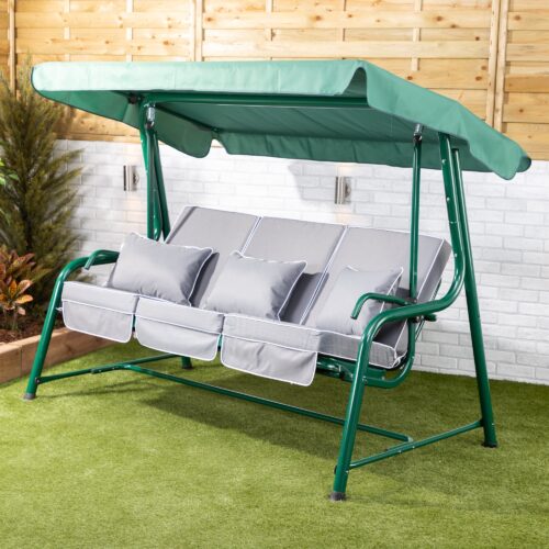 Alfresia Turin 3 Seater Reclining Garden Swing Seat | Luxury Cushions - Image 9