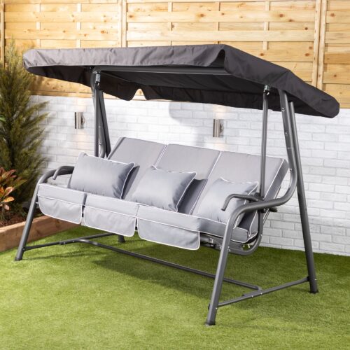 Alfresia Turin 3 Seater Reclining Garden Swing Seat | Luxury Cushions - Image 5