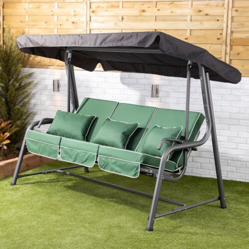 Alfresia Turin 3 Seater Reclining Garden Swing Seat | Luxury Cushions - Image 4