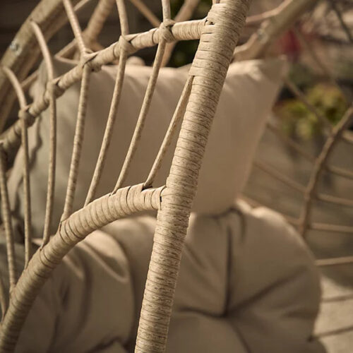 GoodHome Omalos Beige Rattan effect Egg chair - Image 4