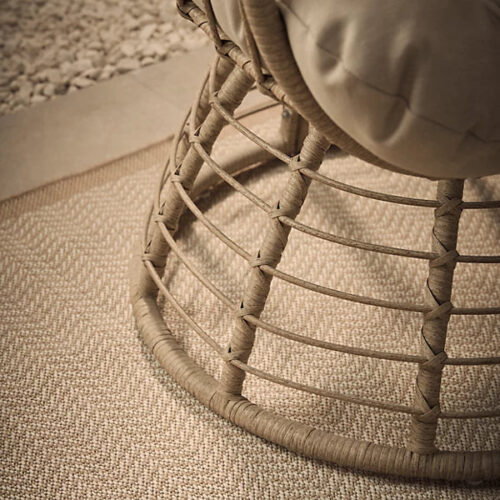 GoodHome Omalos Beige Rattan effect Egg chair - Image 5