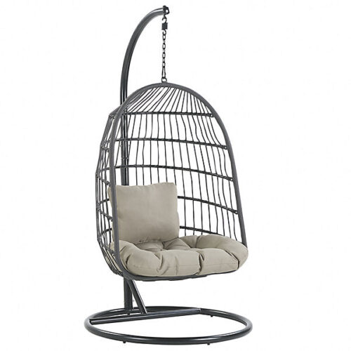 Hanging Chair with Stand ALLERA Metal Black