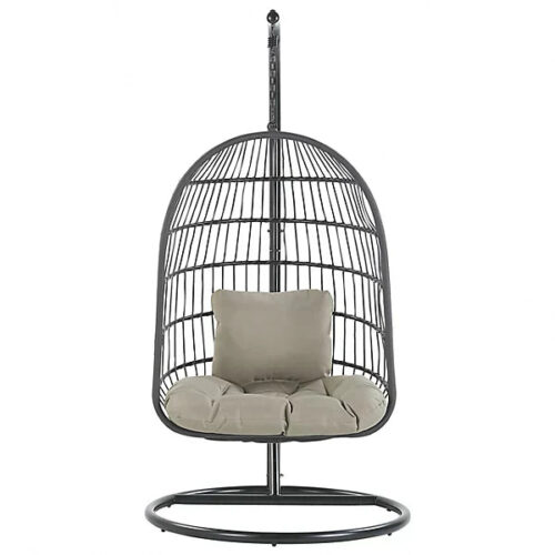 Hanging Chair with Stand ALLERA Metal Black - Image 4