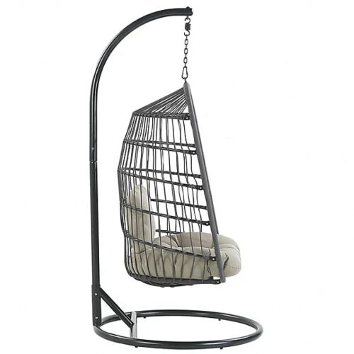Hanging Chair with Stand ALLERA Metal Black - Image 5