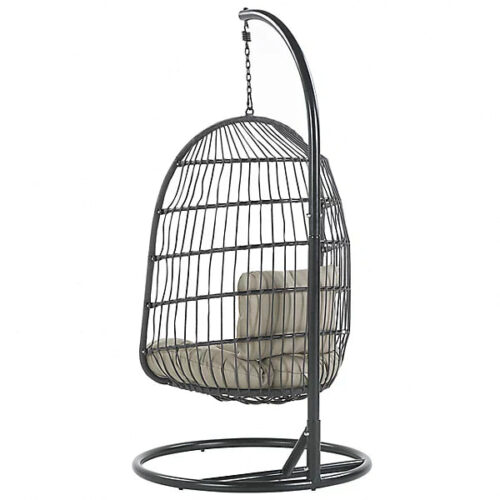 Hanging Chair with Stand ALLERA Metal Black - Image 6