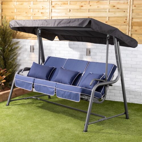 Alfresia Turin 3 Seater Reclining Garden Swing Seat | Luxury Cushions - Image 3
